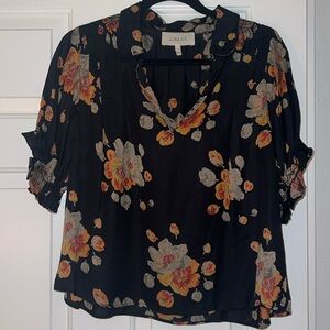 The GREAT. Silk floral Top